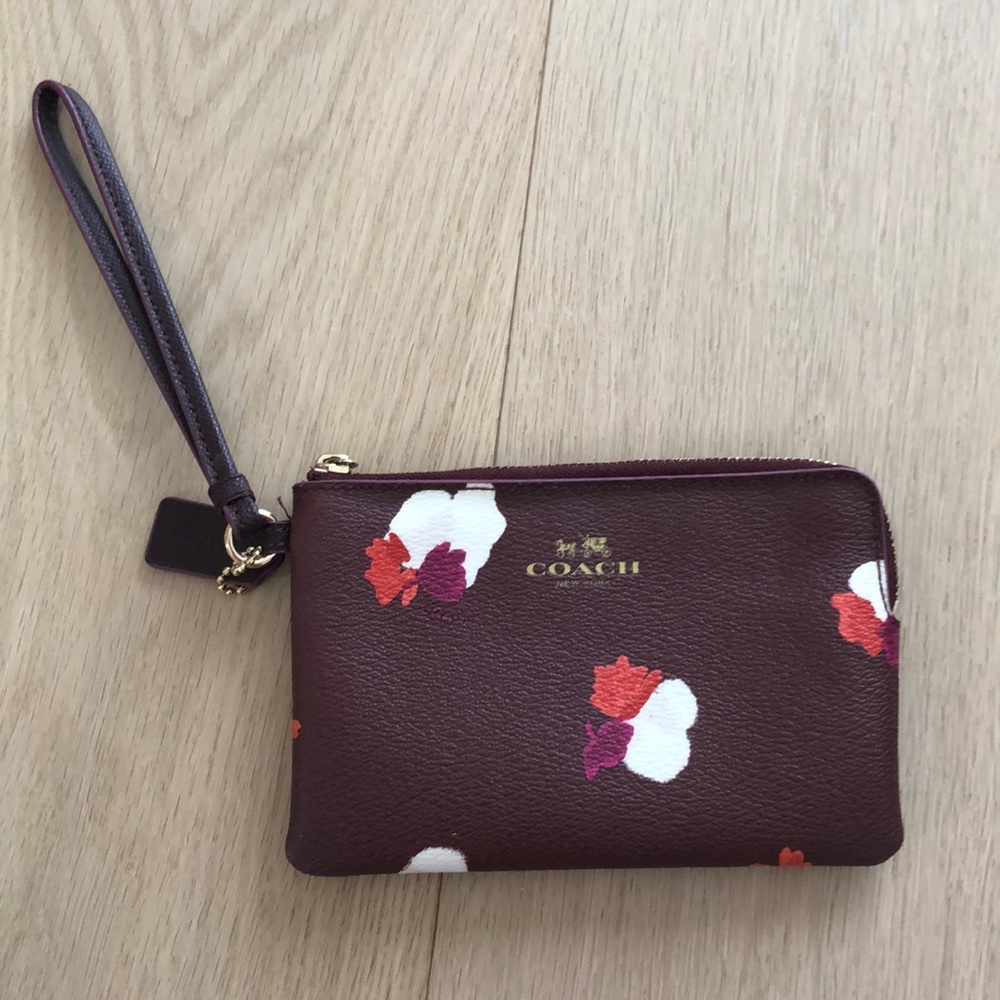 Floral coach wristlet